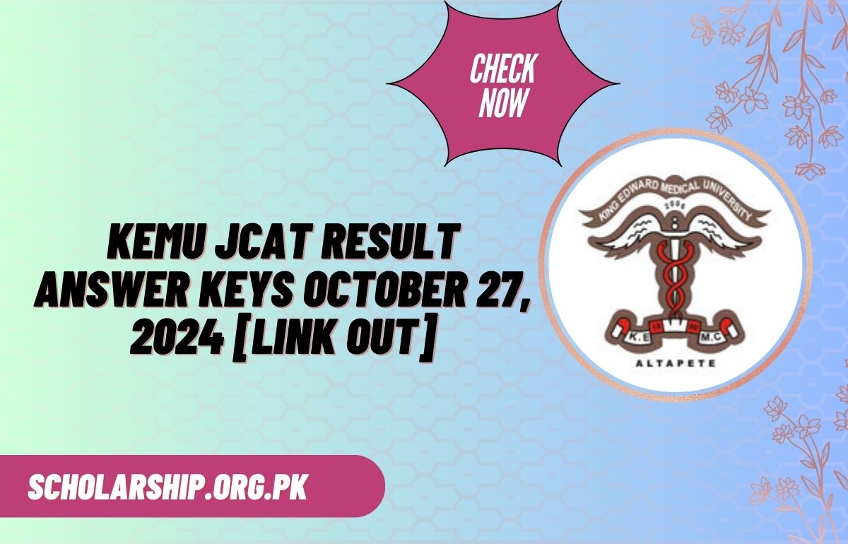 KEMU JCAT Result Answer Keys October 27, 2024 [link Out]